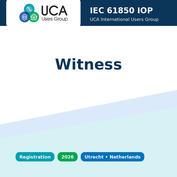 EARLY BIRD! | 61850 IOP Witness or Add. Participant | UCA-member | 1 Person